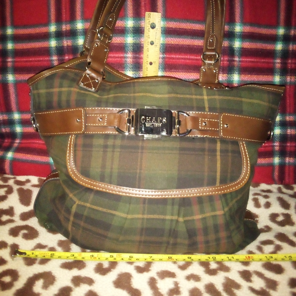 Chaps est.1978 Scottish Plaid Top Handle Purse